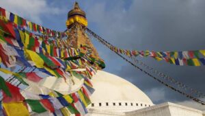 View of Boudhanath due to our package Nepal Highlight Tour